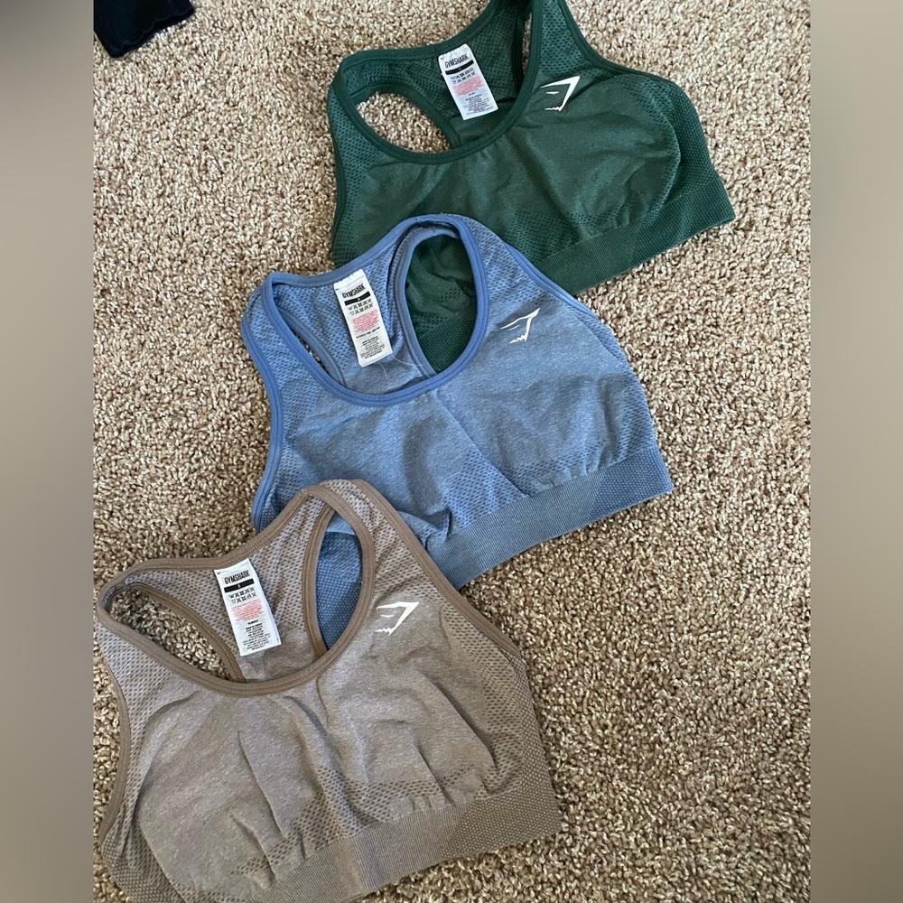QTY 3 gym shark sports bras size small